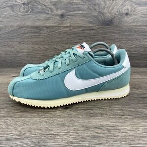 Nike Cortez Teal‎ White Sail Nylon Suede Retro Sneakers IH765 Youth 6Y